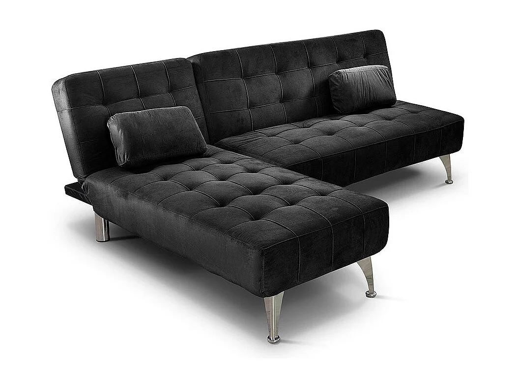 Sofa Cama Chaise Longue XS 198cm Negro