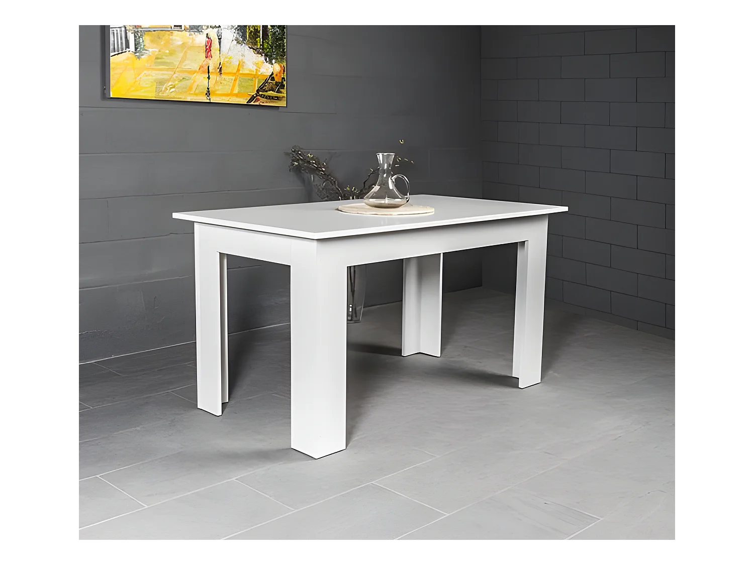 Mesa de Jantar ou Cozinha Almirante 140x80cm branca