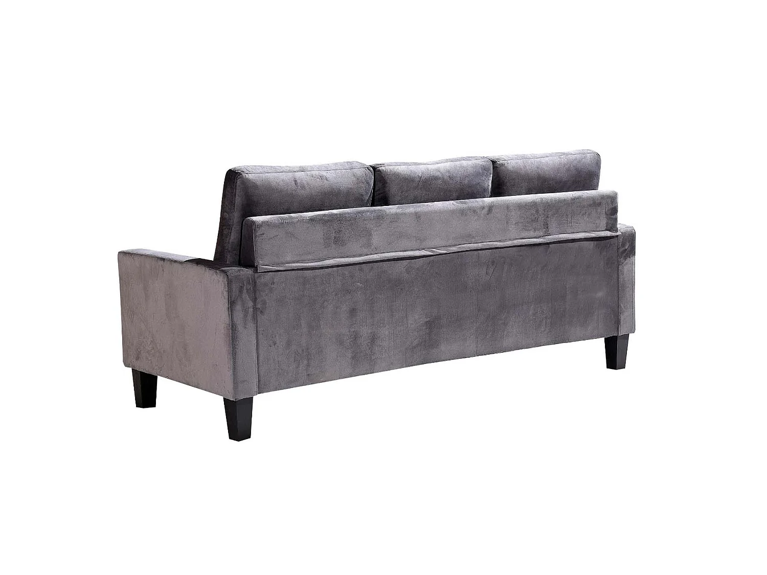 Sofa + Puf Convertible en Chaise Longue 184x131 cm 3 plazas color gris