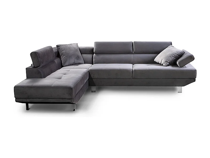 Sofa Chaise Longue Rinconera Daniela 262cm Gris, Chaise Izquierdo