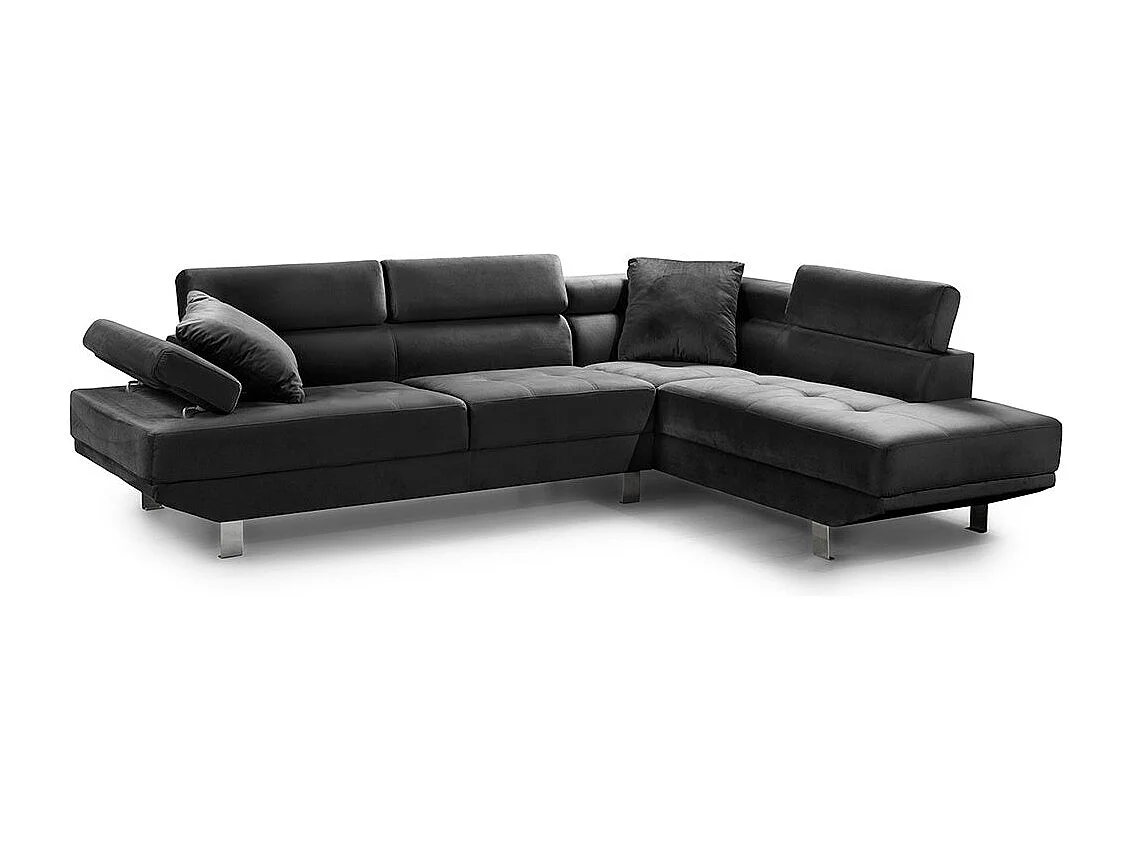 Sofa Chaise Longue Rinconera Daniela 262cm Gris, Chaise Izquierdo