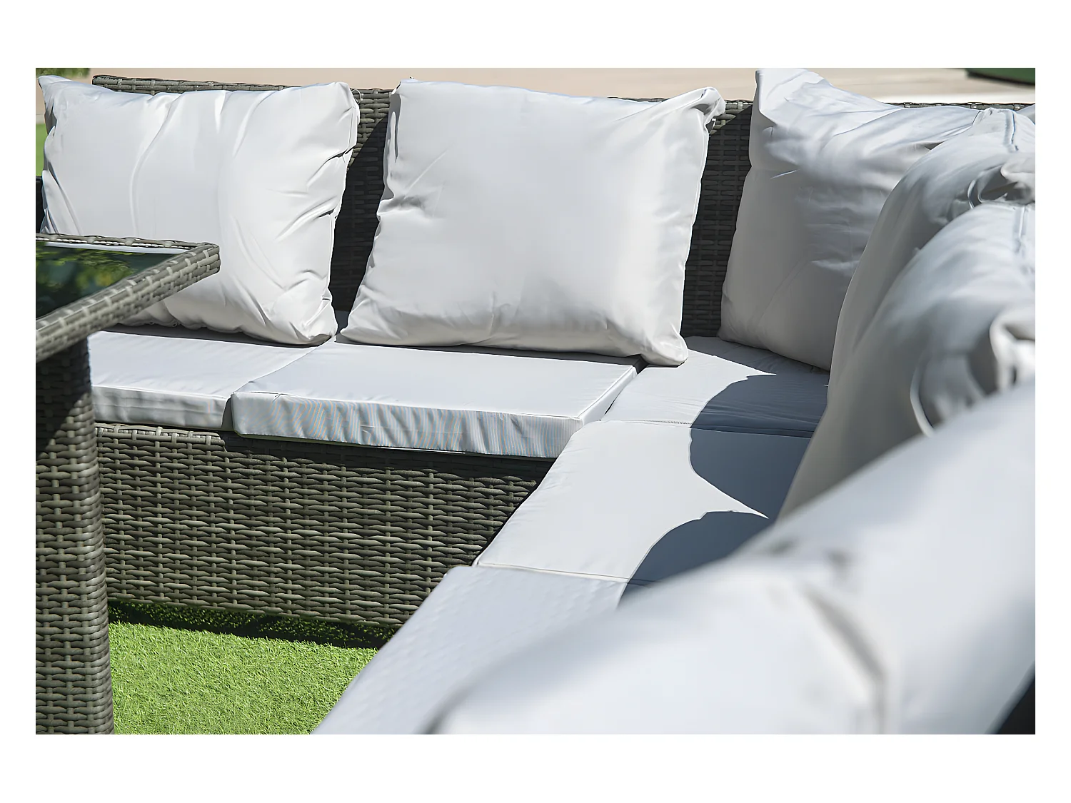 Sofa rinconera exterior terraza SFS019 color gris