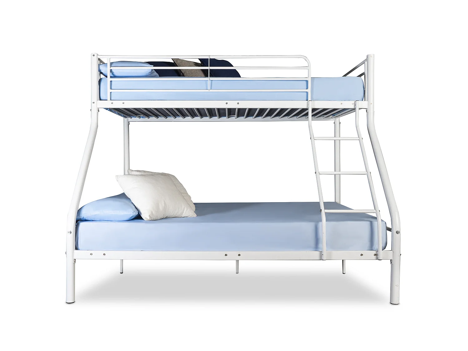 Litera matrimonial metálica para 3 personas,200x145x96cm color blanco