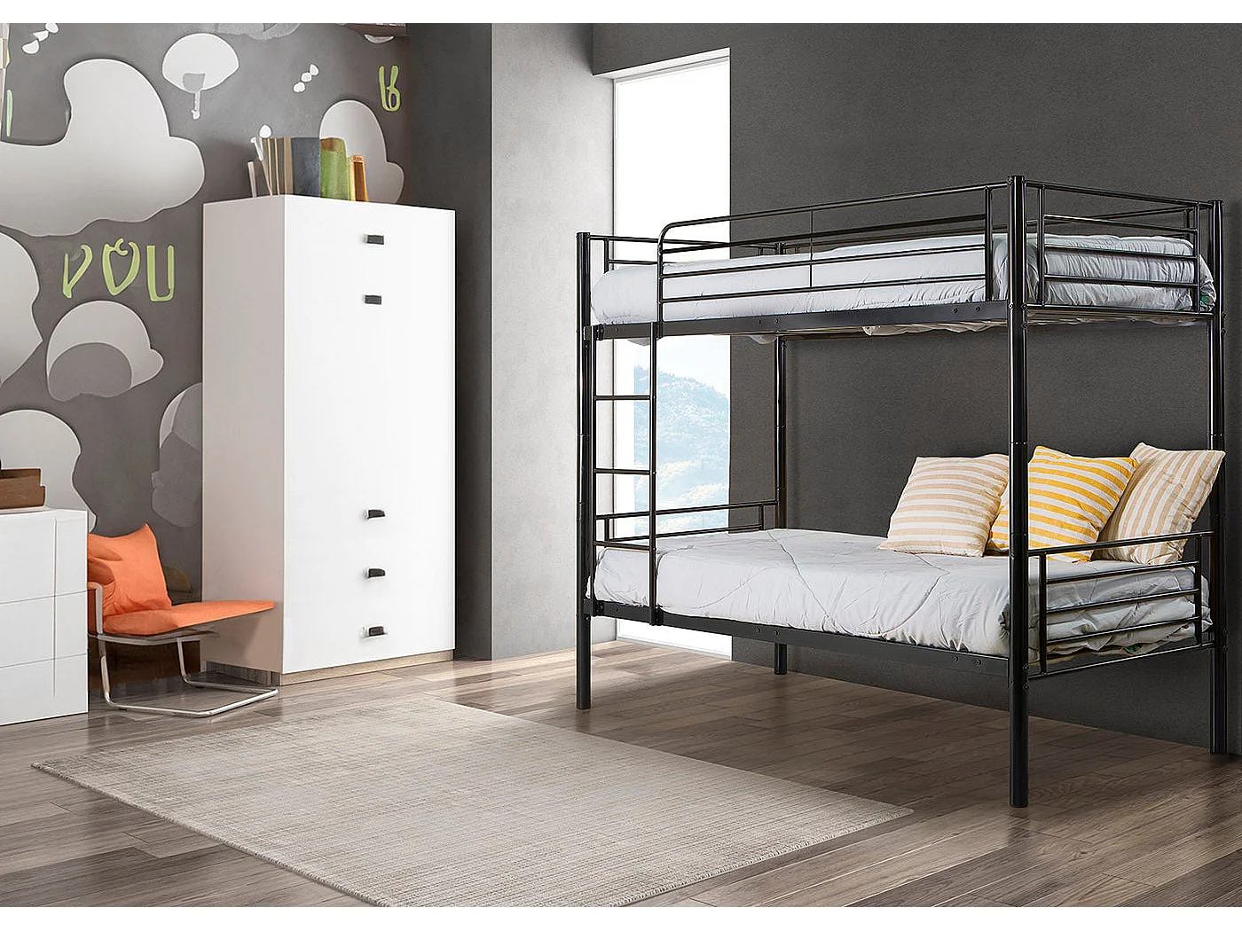 Beliche Duplo 90cm Metal AS-110 Preto