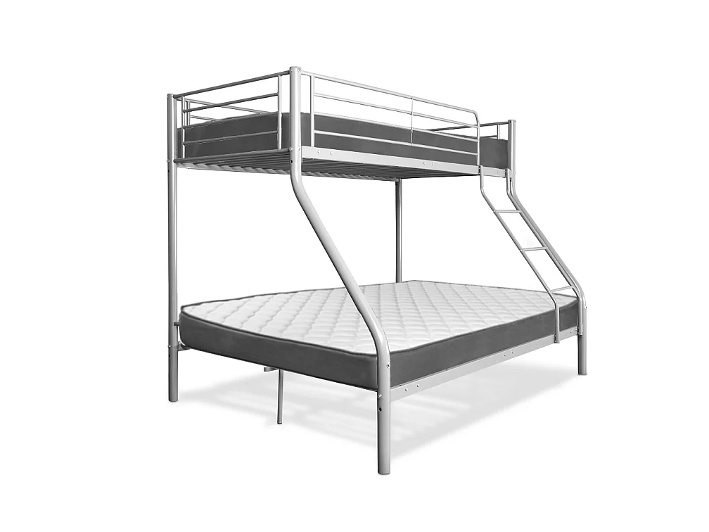 Beliche duplo metálico e individual para 3 pessoas na cor cinza