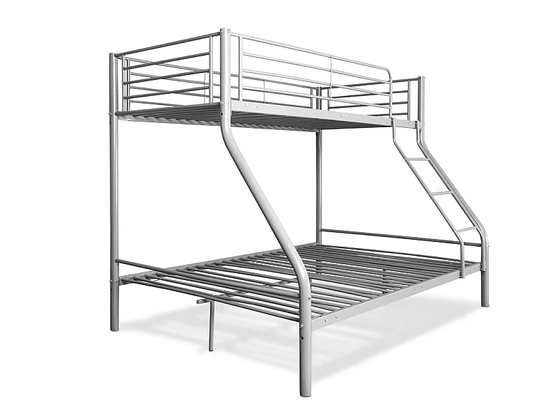 Beliche duplo metálico e individual para 3 pessoas na cor cinza