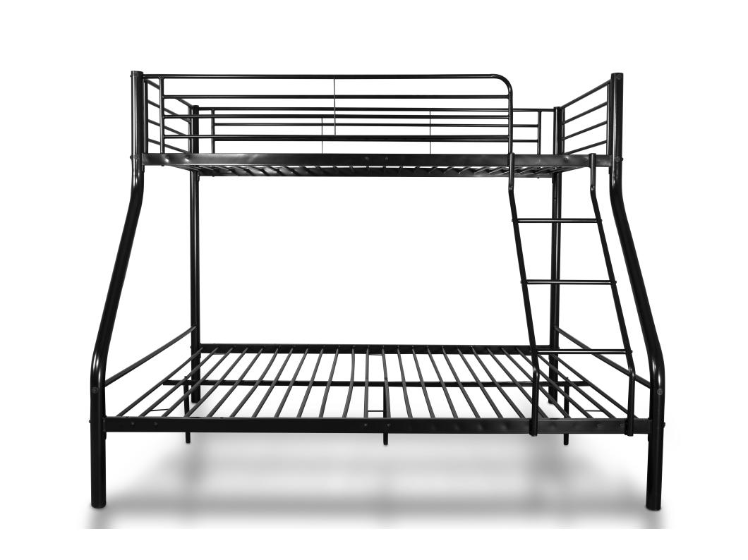 Beliche duplo de metal para 3 pessoas, 200x145x96cm cor preta