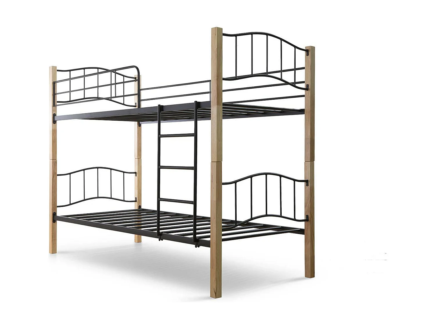 Litera Doble Cama de Madera y Metal de 90x190 cm