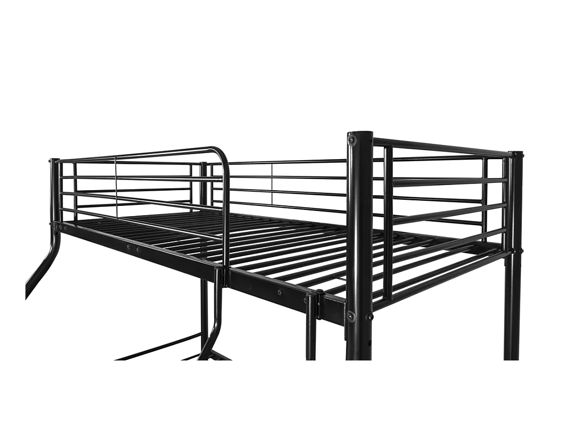 Beliche duplo e solteiro de metal para 3 pessoas, preto