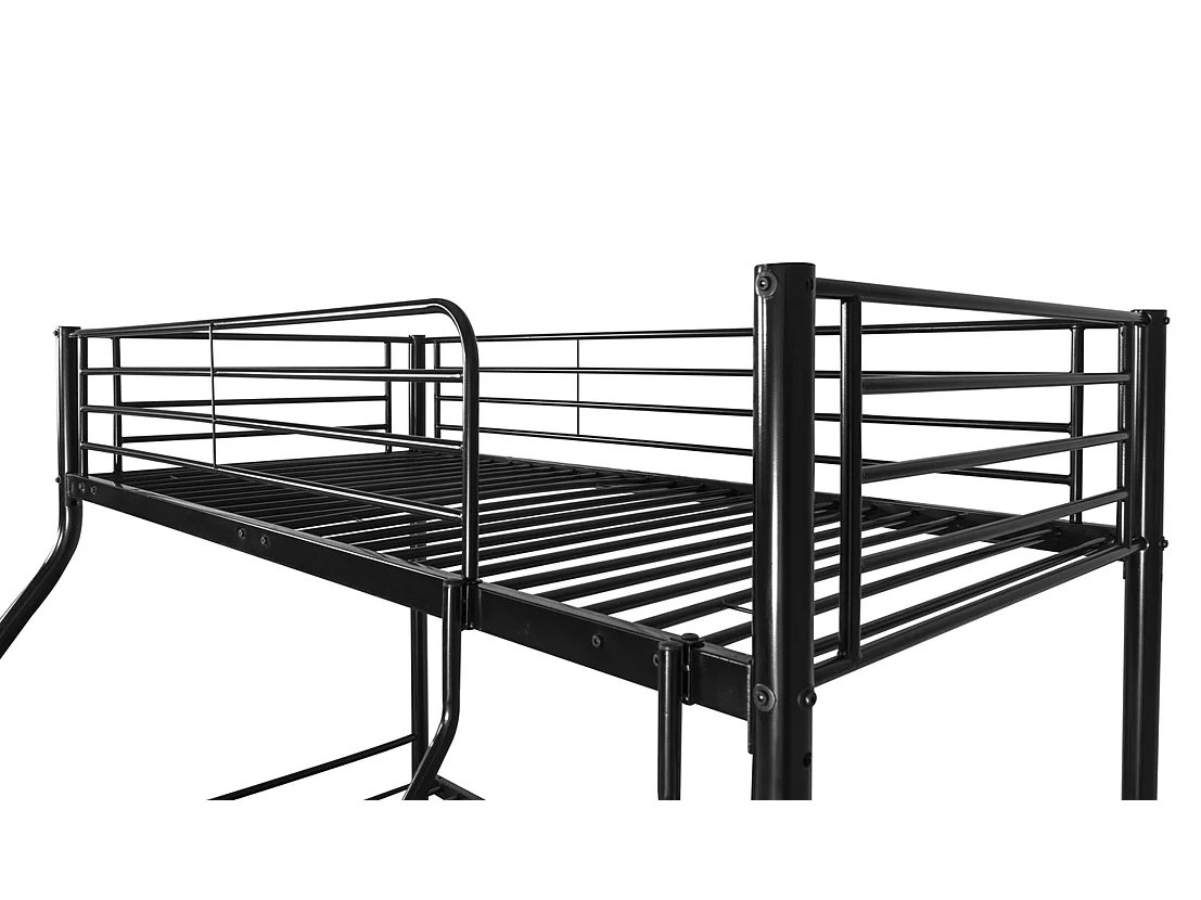 Litera matrimonial e individual metálica para 3 personas color negro