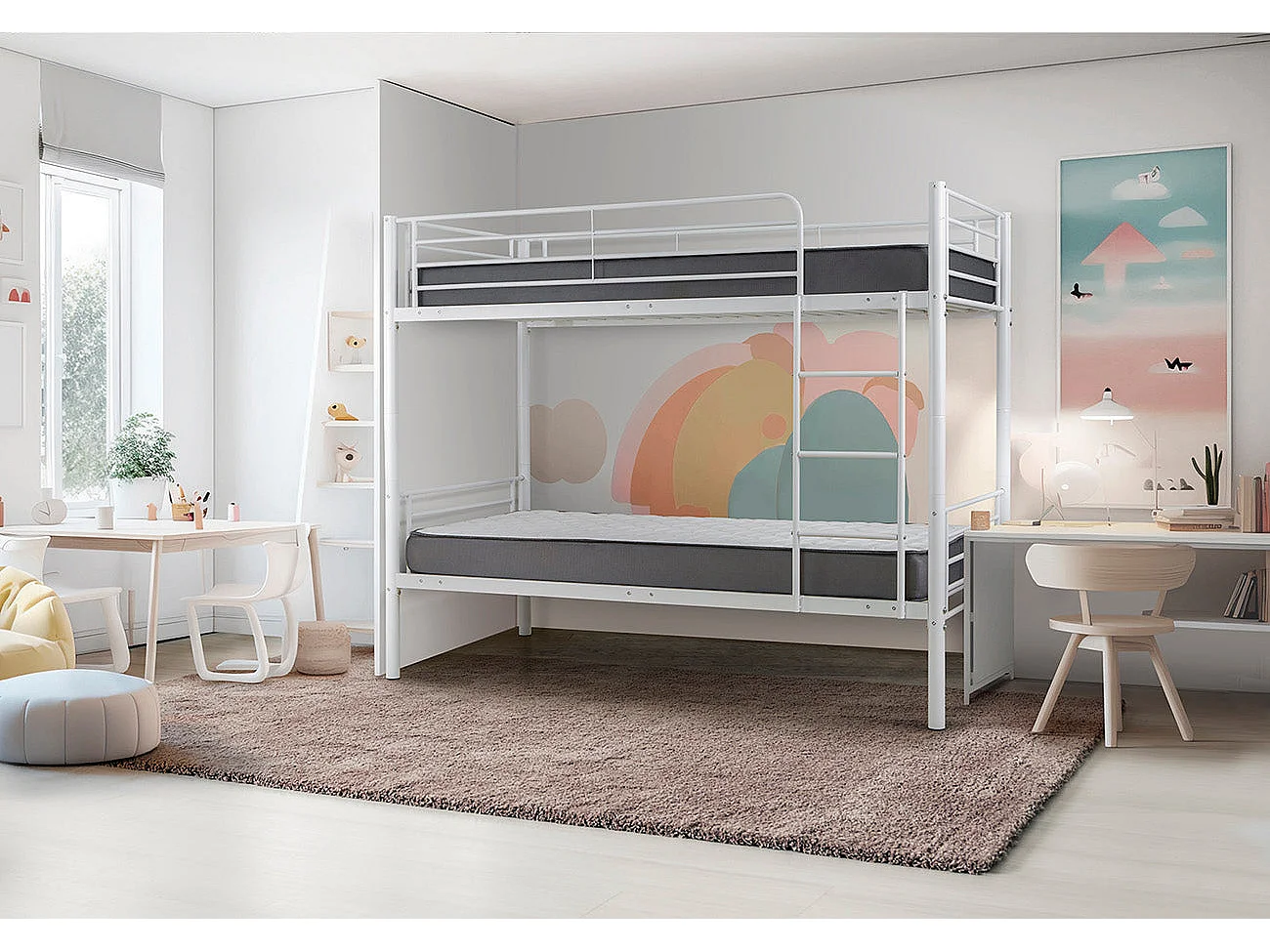 Beliche Duplo 90cm Metal AS-110 Branco
