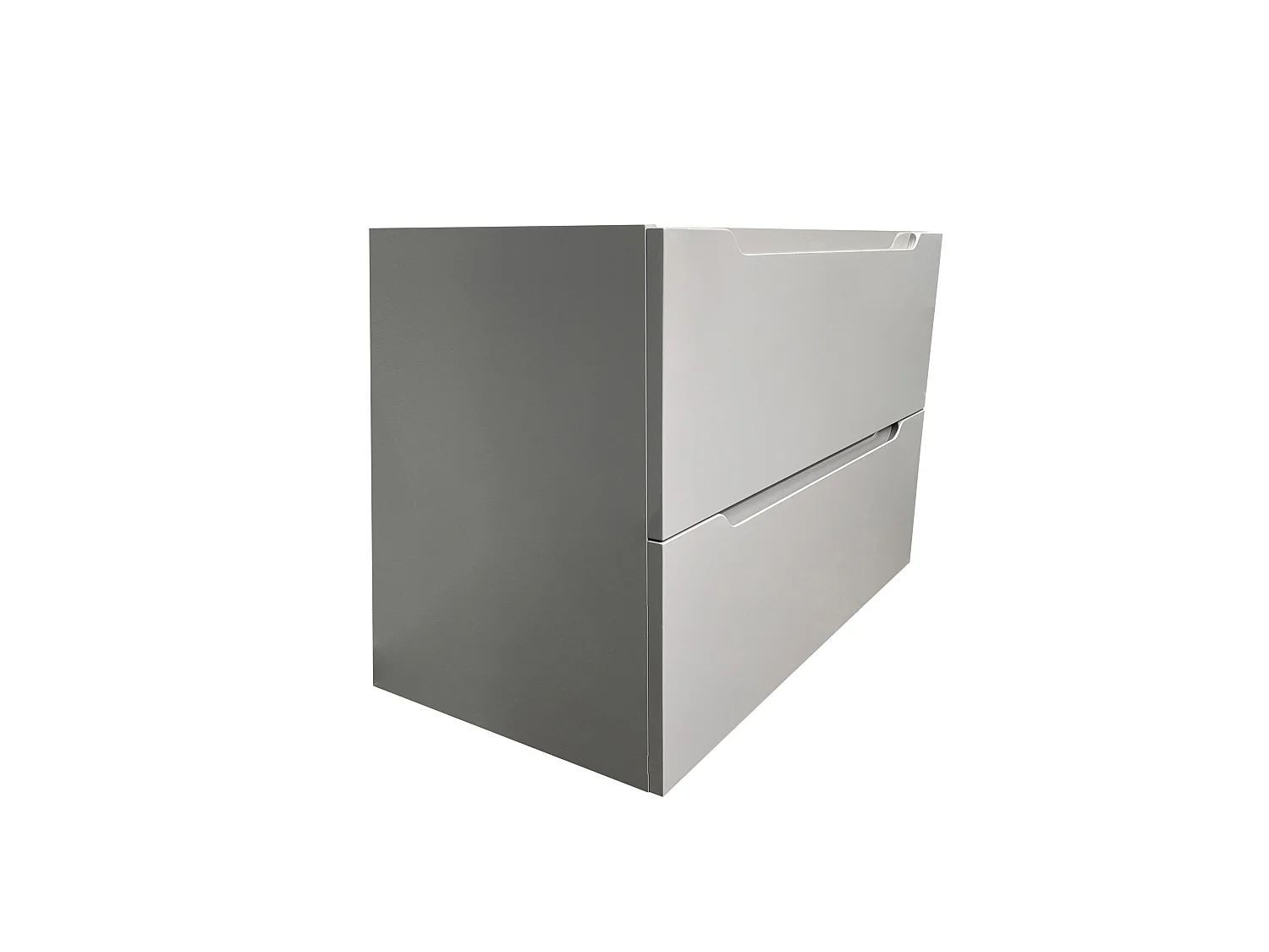 Meuble simple vasque suspendu - Gris - 80 cm - STEFANIE