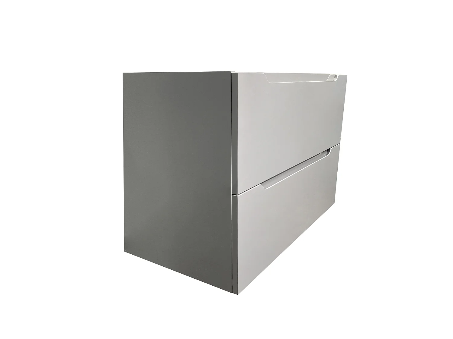 Meuble simple vasque suspendu - Gris - 80 cm - STEFANIE