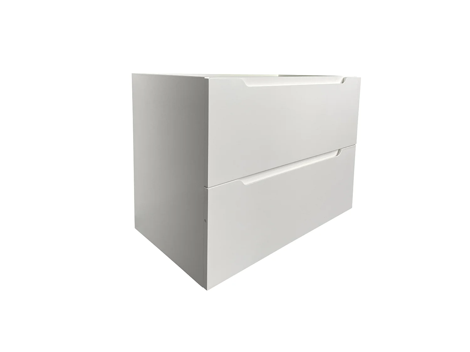 Meuble simple vasque suspendu - Blanc - 80 cm - STEFANIE