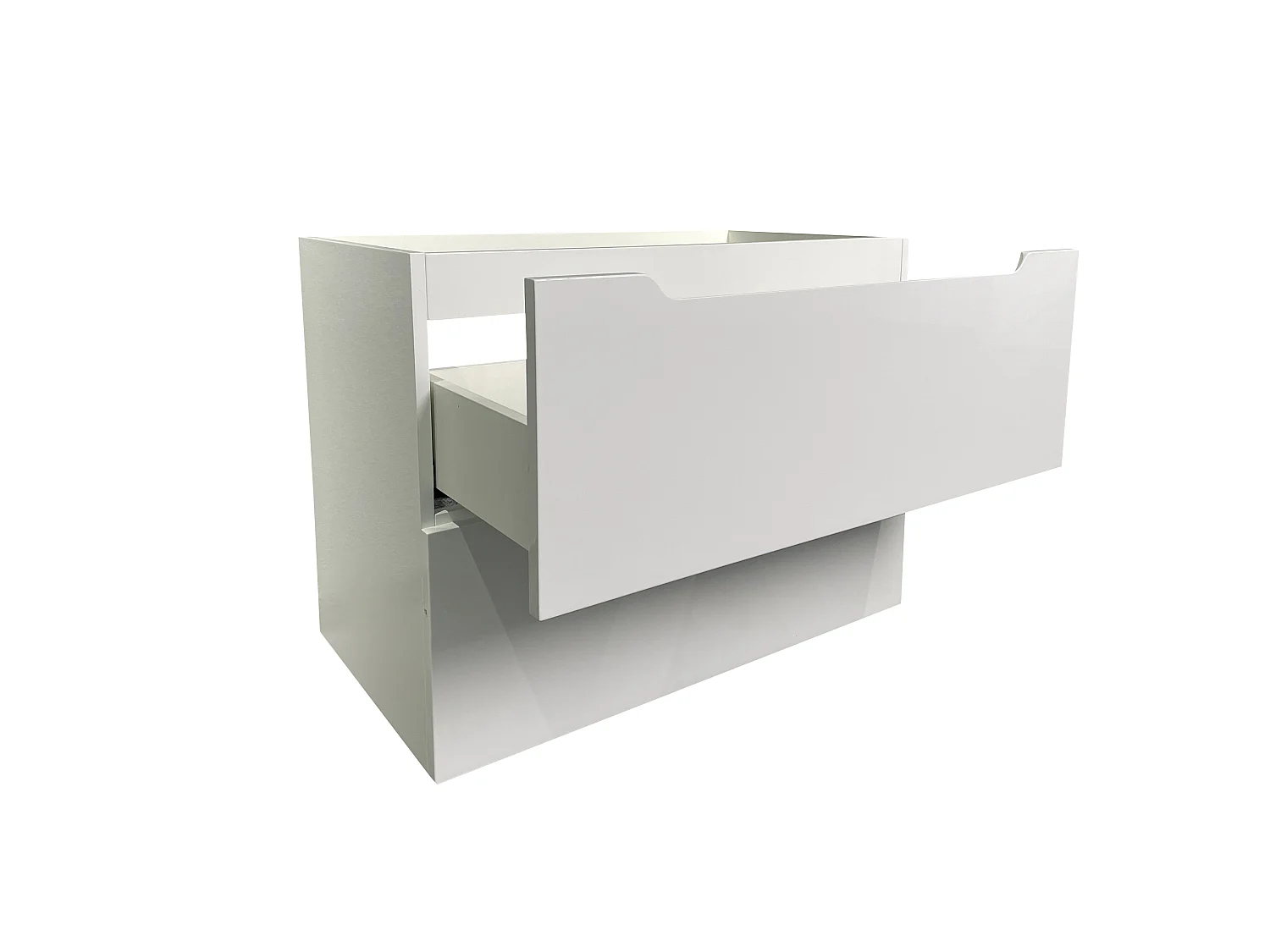 Meuble simple vasque suspendu - Blanc - 80 cm - STEFANIE