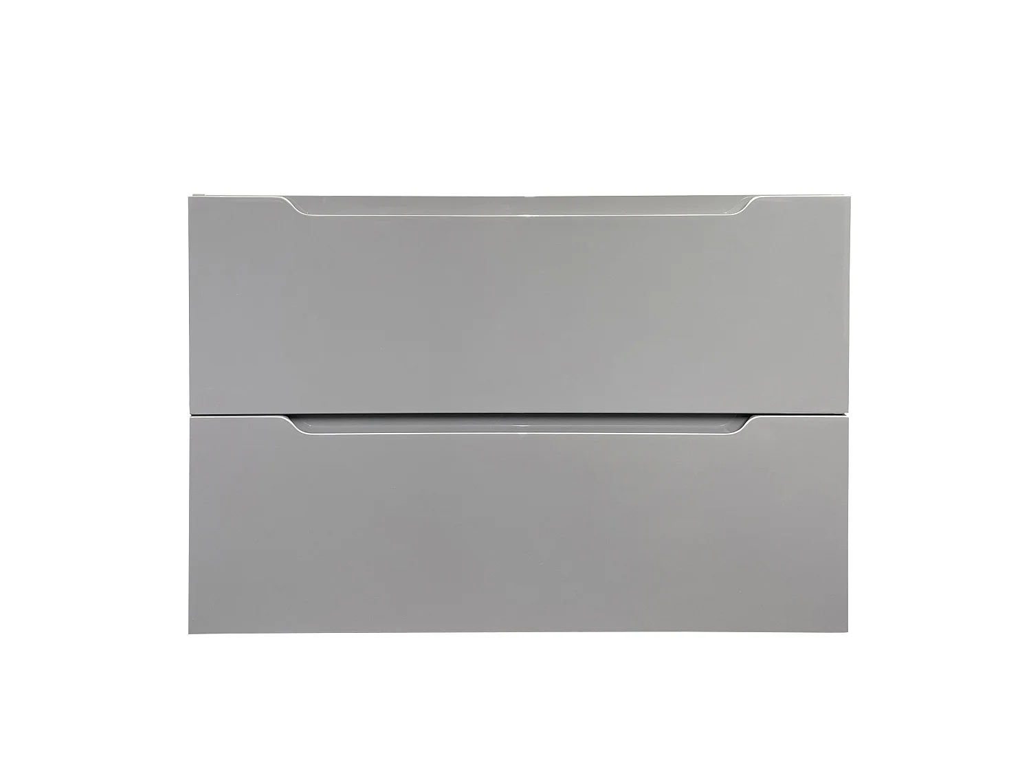 Meuble simple vasque suspendu avec colonne - Gris - 80 cm - STEFANIE