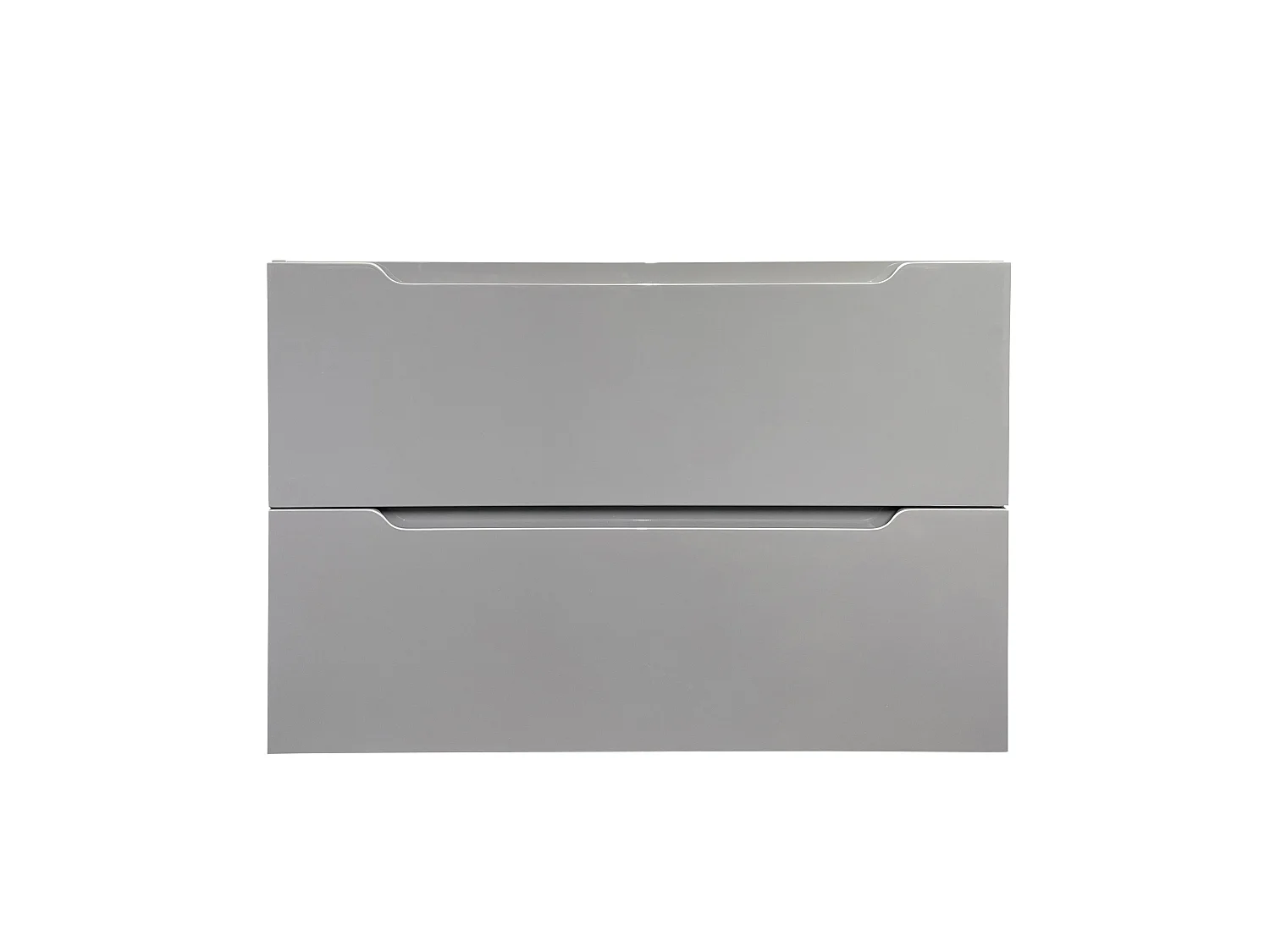 Hangmeubel enkele wastafel met kolom - Grijs - 80 cm - STEFANIE