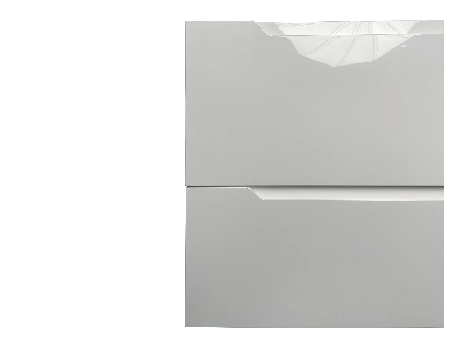 Meuble simple vasque suspendu avec colonne - Blanc - 80 cm - STEFANIE