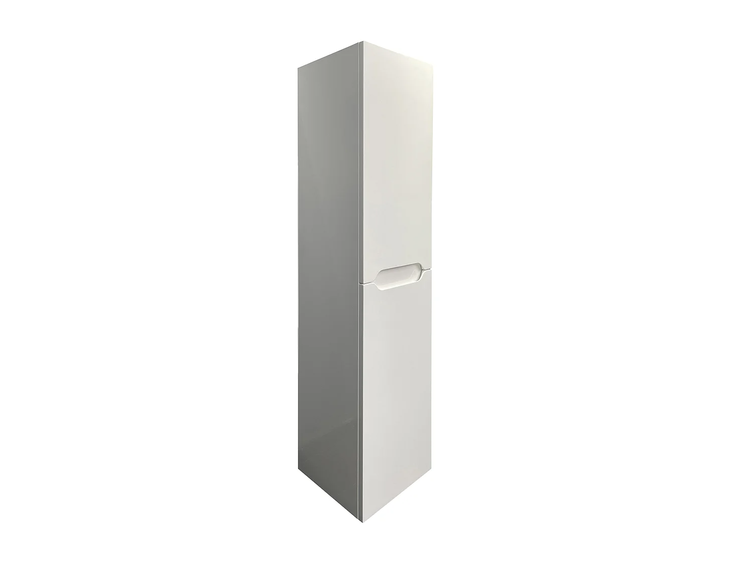 Meuble simple vasque suspendu avec colonne - Blanc - 80 cm - STEFANIE