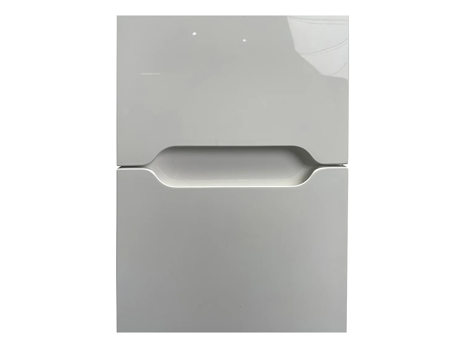 Meuble simple vasque suspendu avec colonne - Blanc - 80 cm - STEFANIE