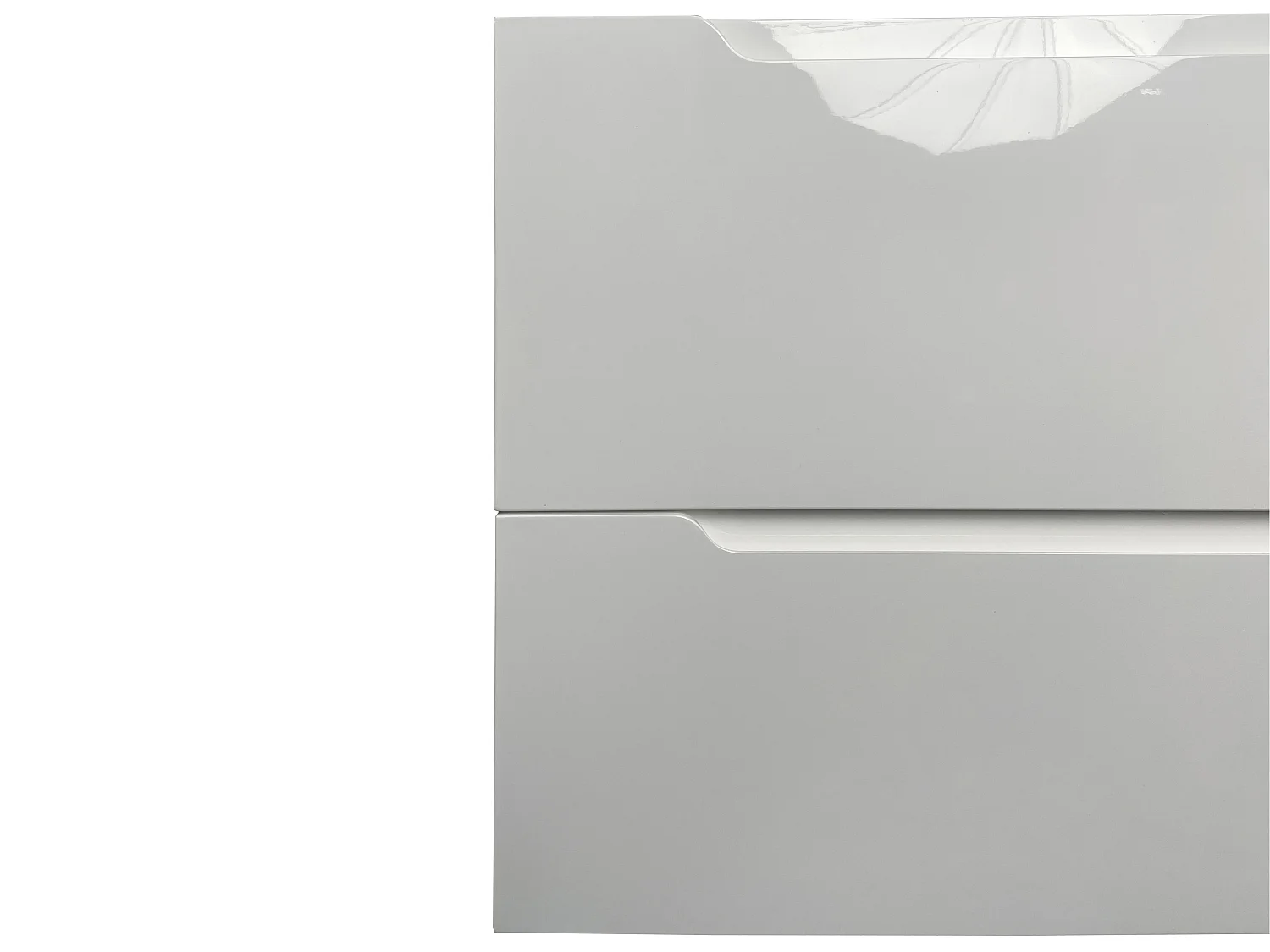 Meuble simple vasque suspendu avec colonne - Blanc - 80 cm - STEFANIE