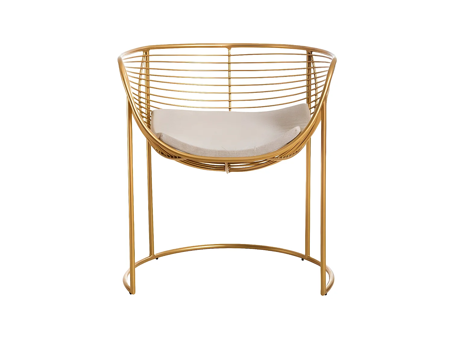 Fauteuil design en métal doré Augustus