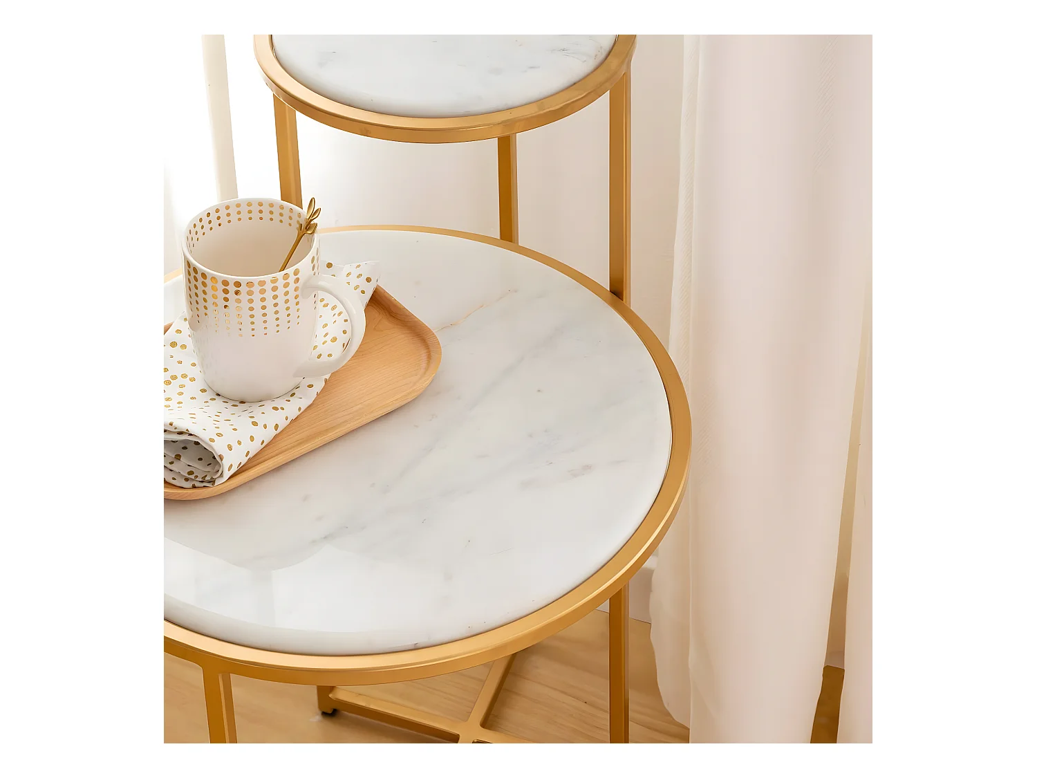 Bout de canapé en marbre Rosita