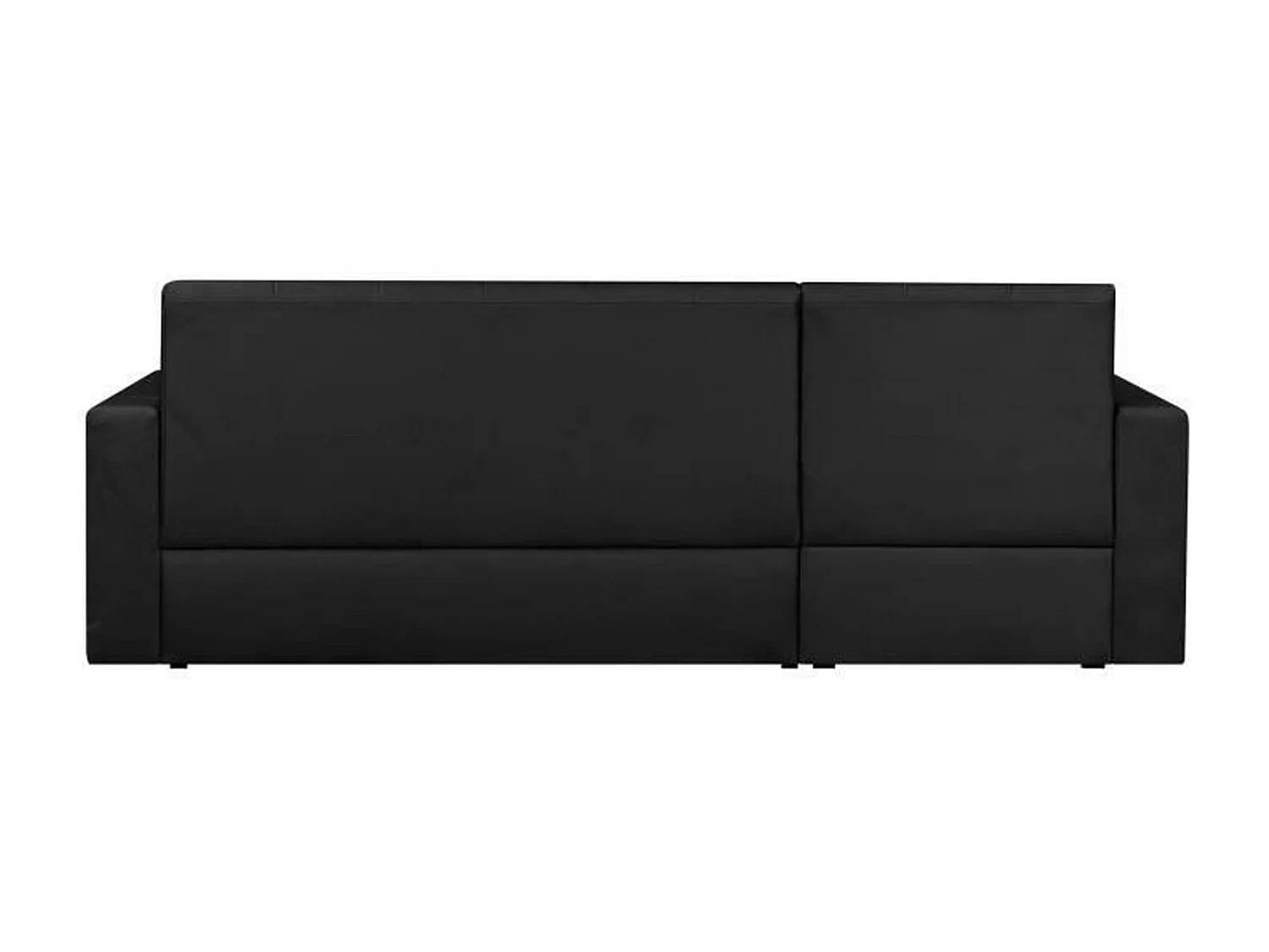 ROMAN Canape dangle reversible convertible 3 places + Coffre de rangement - Simili noir - Contemporain - L 235 x P 85 - 153 cm