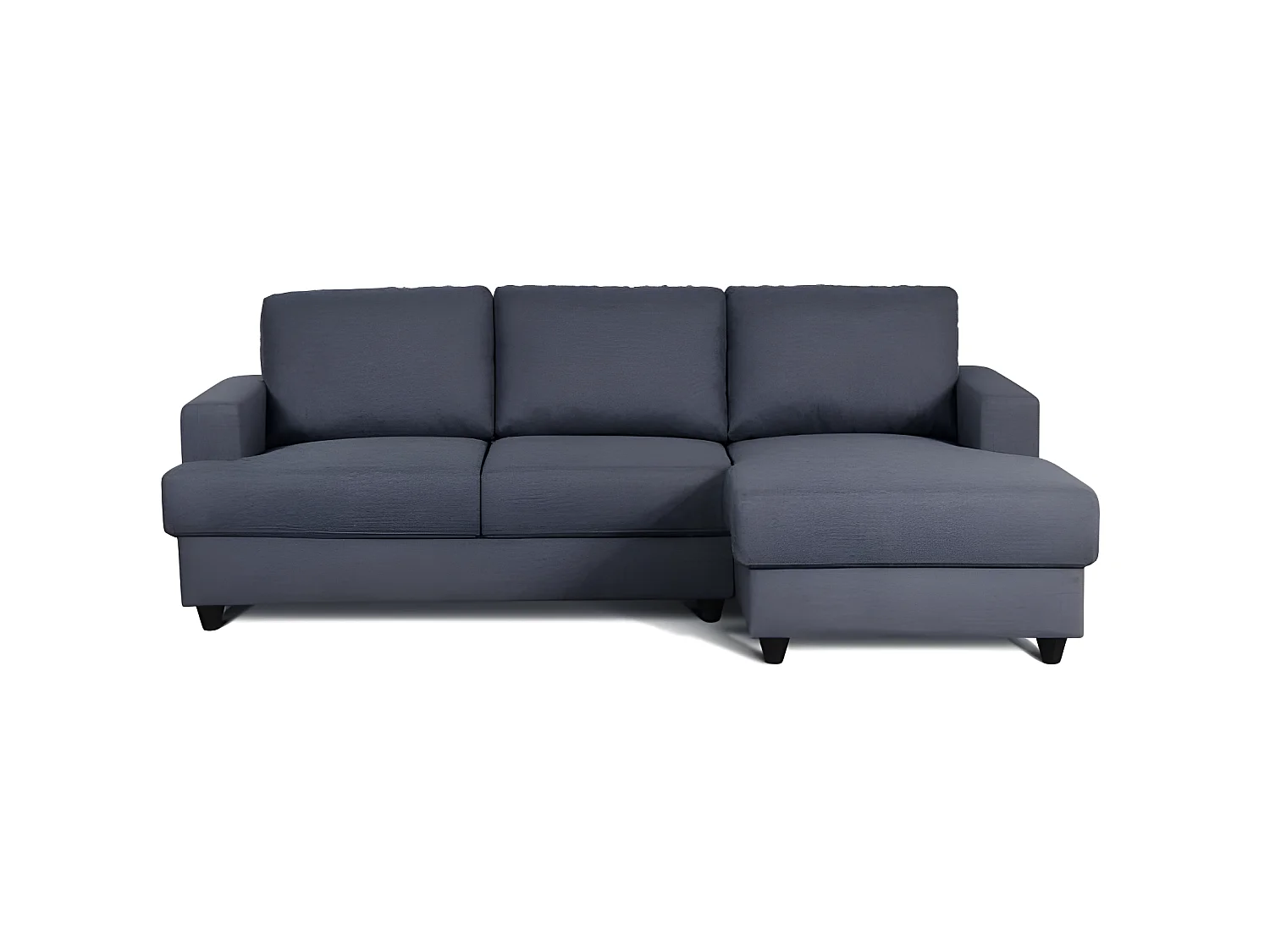 PAUL Canape dangle droit 4 places - Tissu gris anthracite - Contemporain - L 215 x p 140 cm