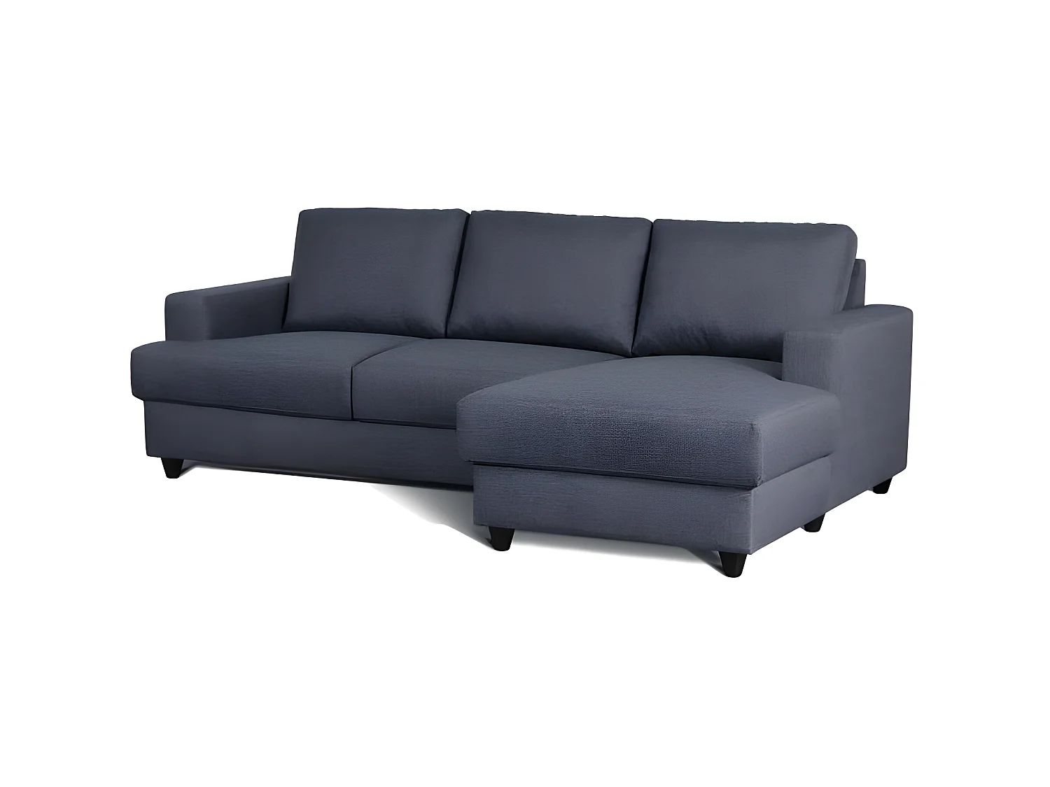 PAUL Canape dangle droit 4 places - Tissu gris anthracite - Contemporain - L 215 x p 140 cm