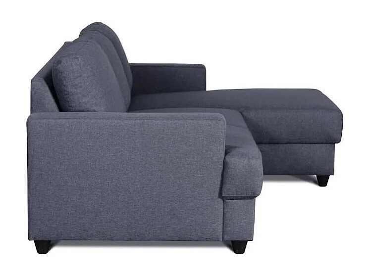 PAUL Canape dangle droit 4 places - Tissu gris anthracite - Contemporain - L 215 x p 140 cm