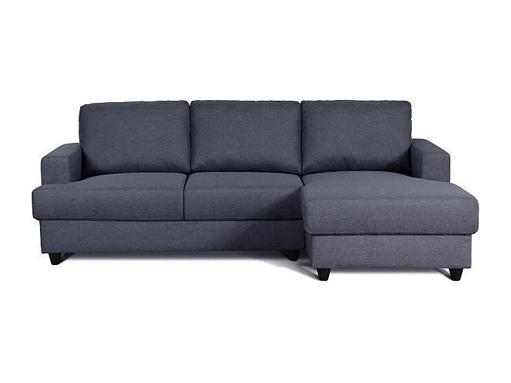 PAUL Canape dangle droit 4 places - Tissu gris anthracite - Contemporain - L 215 x p 140 cm