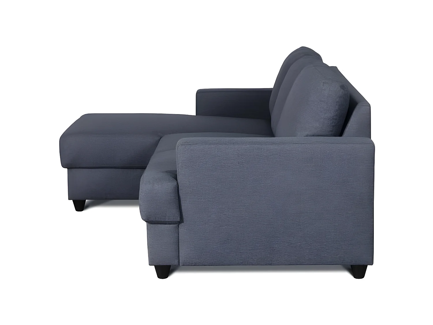 Hoekbank links 4-zits - Antracietgrijze stof - 215 x 140 cm