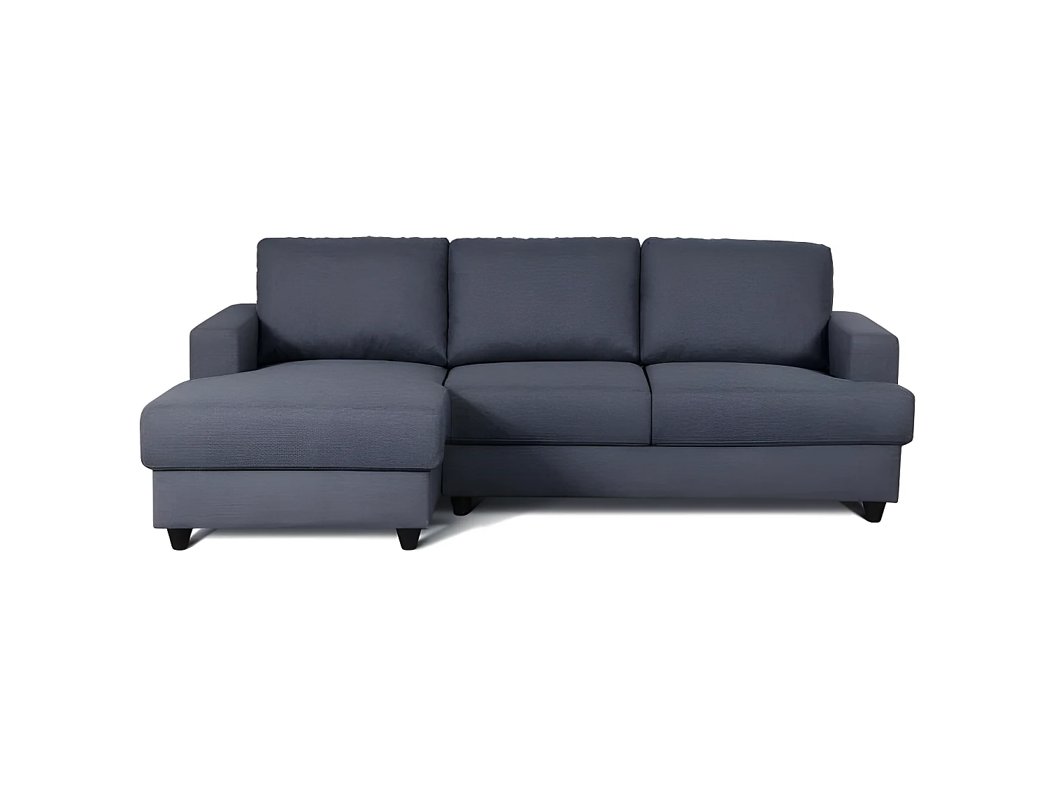 PAUL Canape dangle gauche 4 places - Tissu gris anthracite - Contemporain - L 215 x P 140 cm
