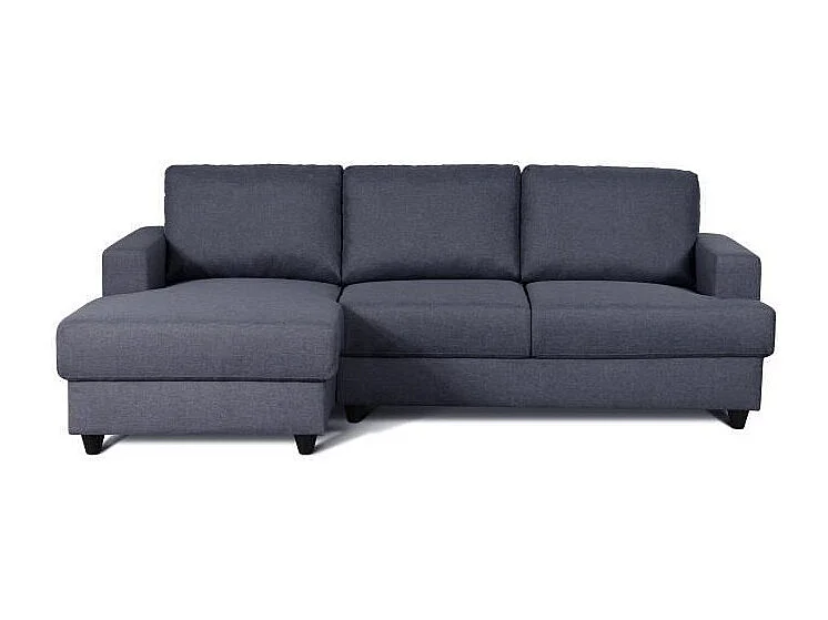 PAUL Canape dangle gauche 4 places - Tissu gris anthracite - Contemporain - L 215 x P 140 cm