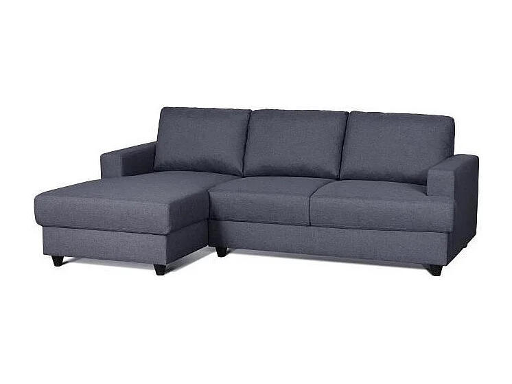 PAUL Canape dangle gauche 4 places - Tissu gris anthracite - Contemporain - L 215 x P 140 cm