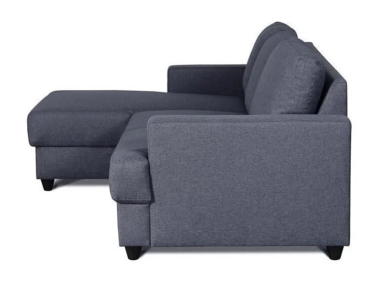 PAUL Canape dangle gauche 4 places - Tissu gris anthracite - Contemporain - L 215 x P 140 cm