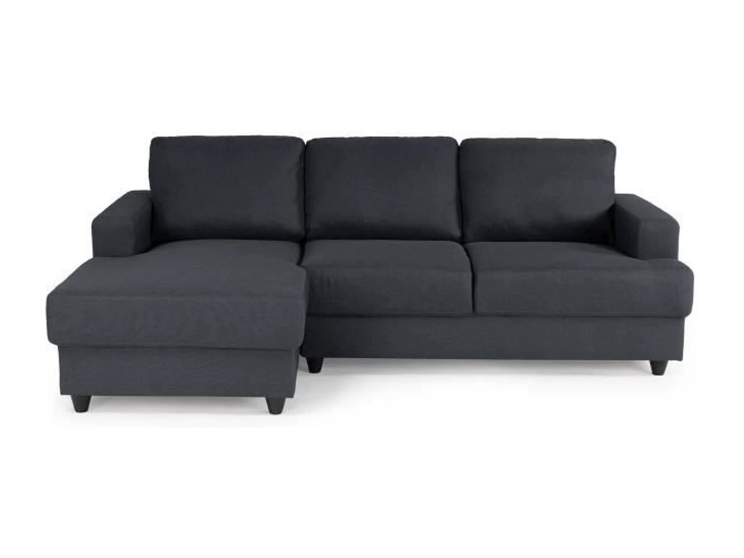 PAUL Canape dangle gauche 4 places - Tissu gris anthracite - Contemporain - L 215 x P 140 cm