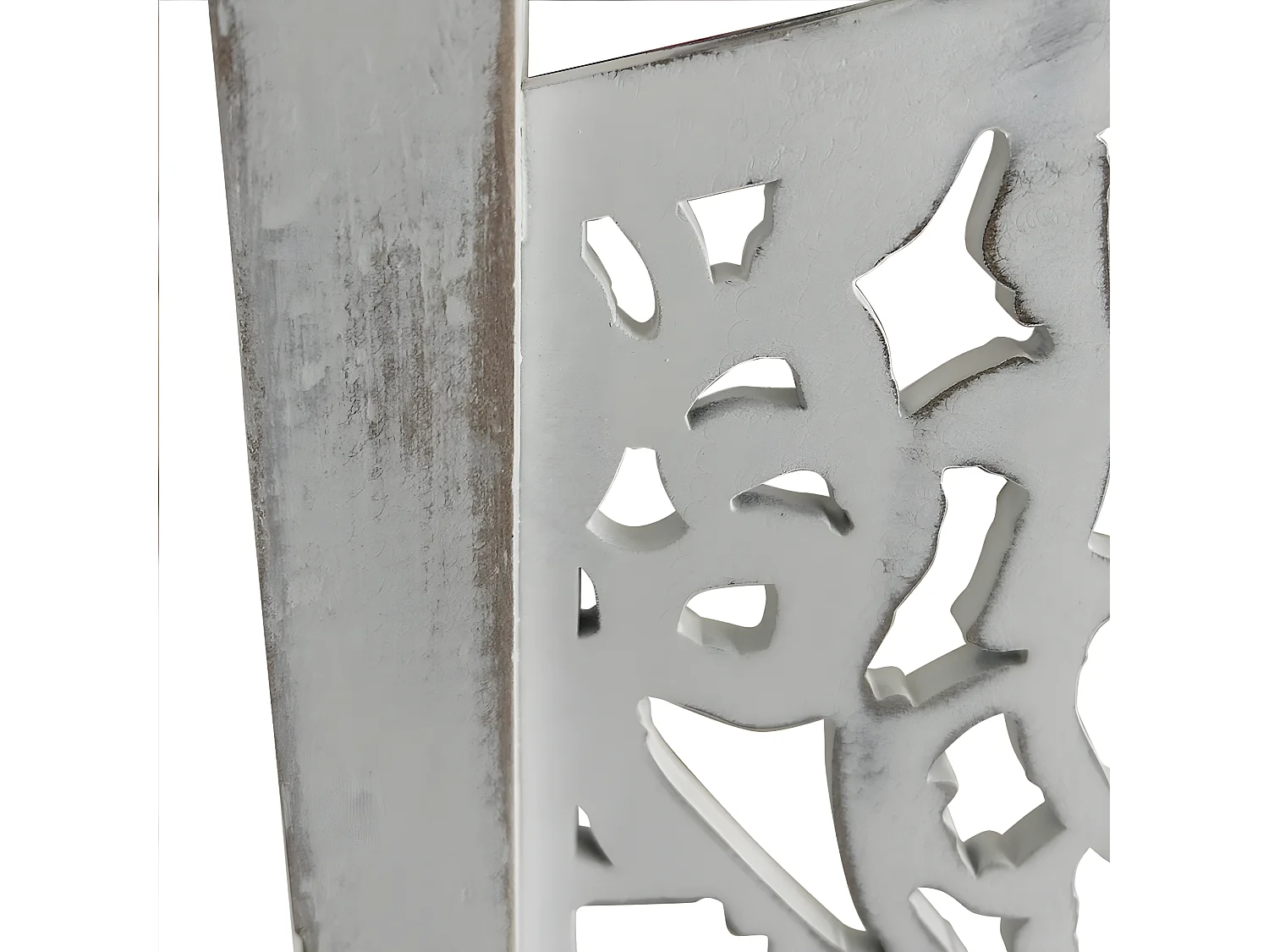 ROLNA - Tête de Lit Ajourée 140cm Bois de Paulownia Blanc