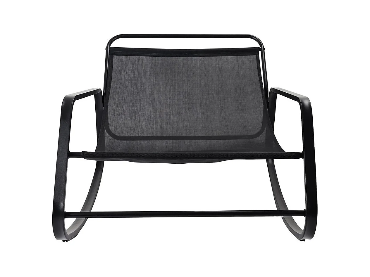 VIDIA - Fauteuil à Bascule Anthracite avec Coussin Capitonné
