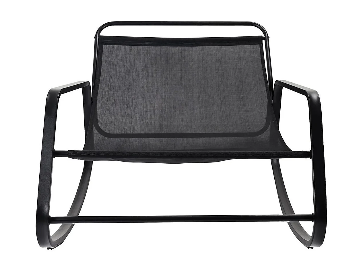 VIDIA - Fauteuil à Bascule Anthracite avec Coussin Capitonné