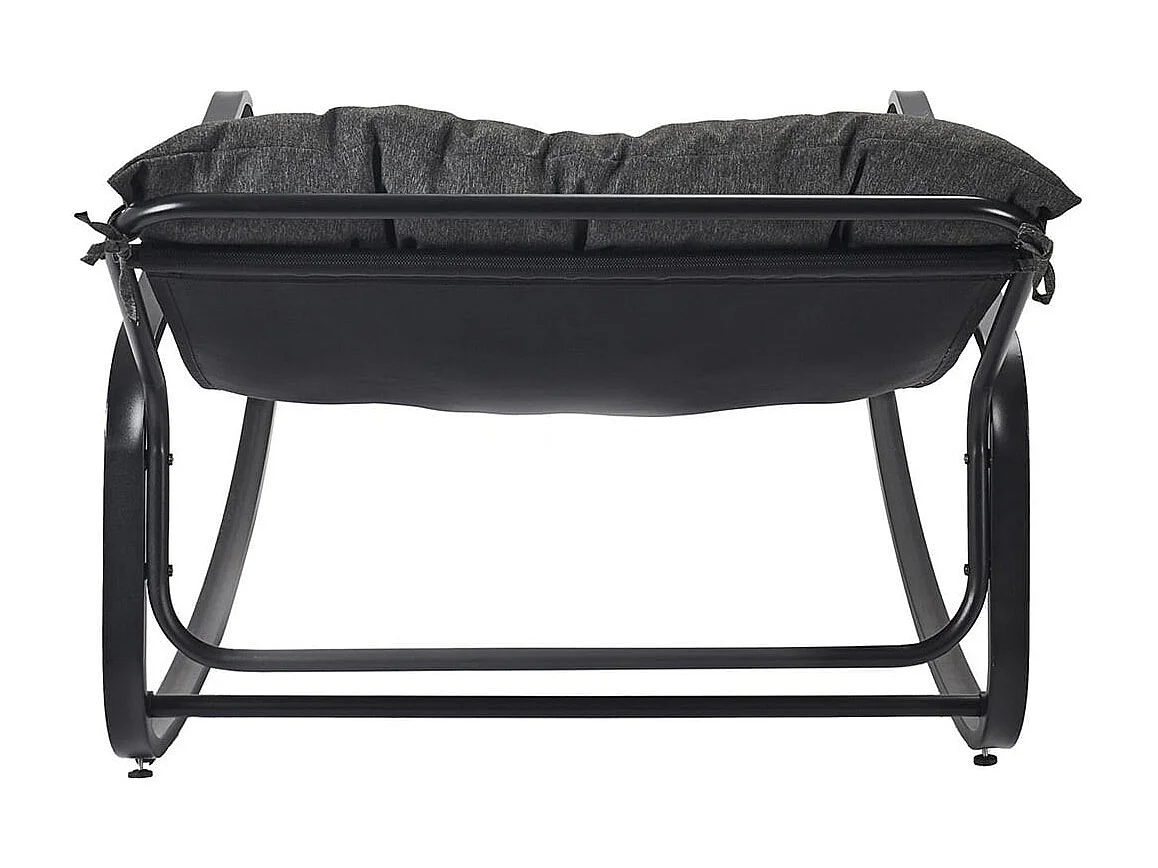 VIDIA - Fauteuil à Bascule Anthracite avec Coussin Capitonné