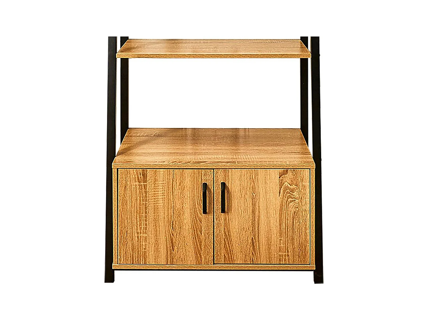 RAJIO - Meuble Etagère Industriel Effet Bois et Métal