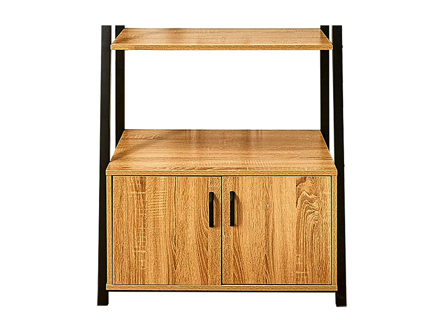 RAJIO - Meuble Etagère Industriel Effet Bois et Métal