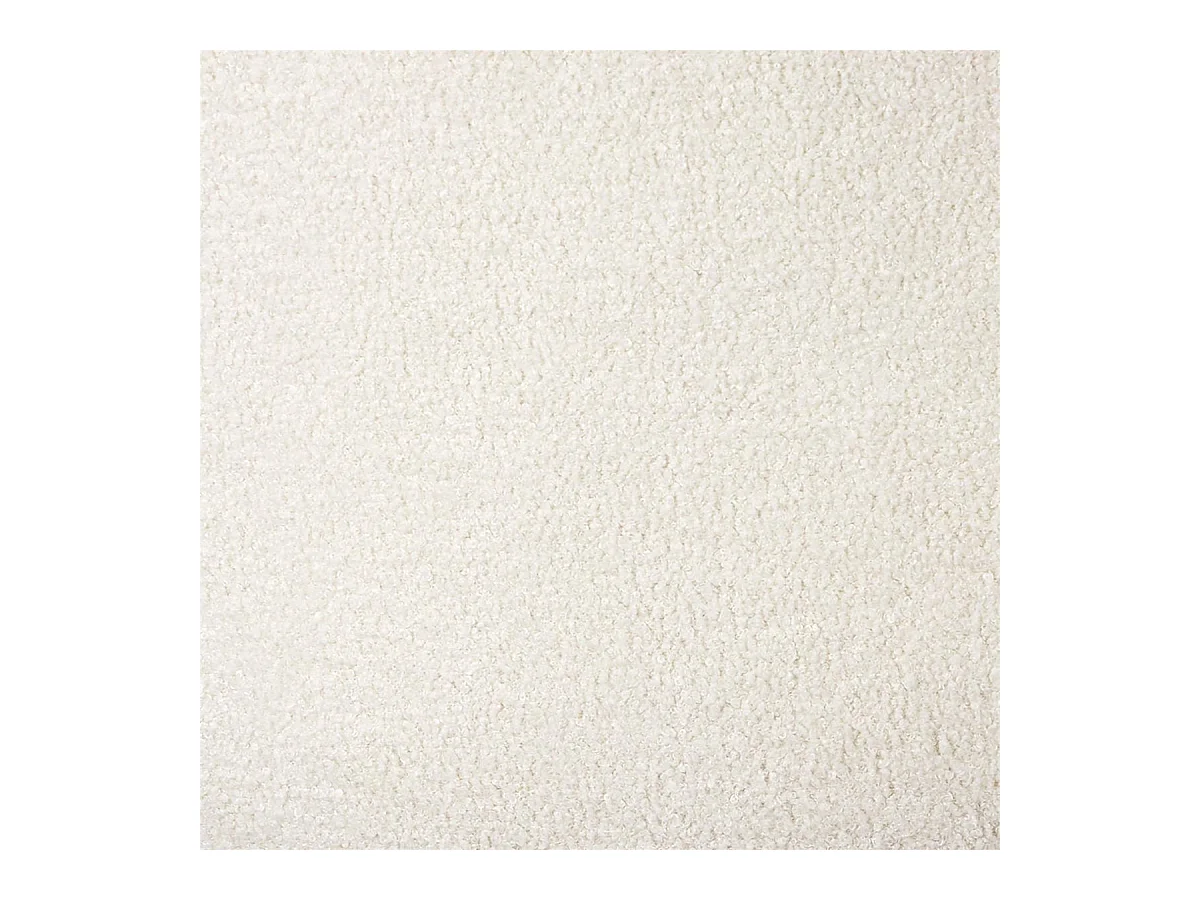 FJARD - Lot de 2 Chaises Blanches Tissu Bouclettes