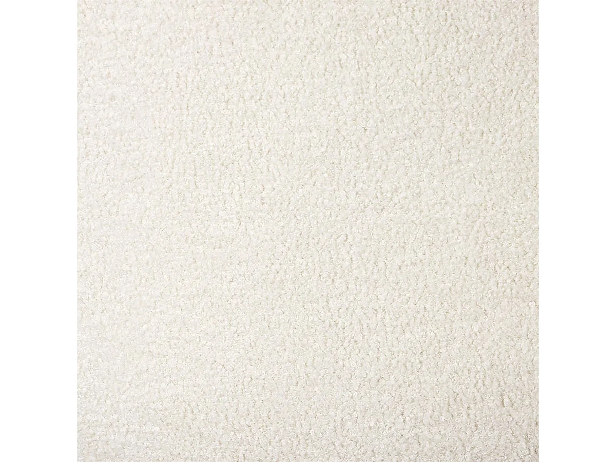 FJARD - Lot de 2 Chaises Blanches Tissu Bouclettes