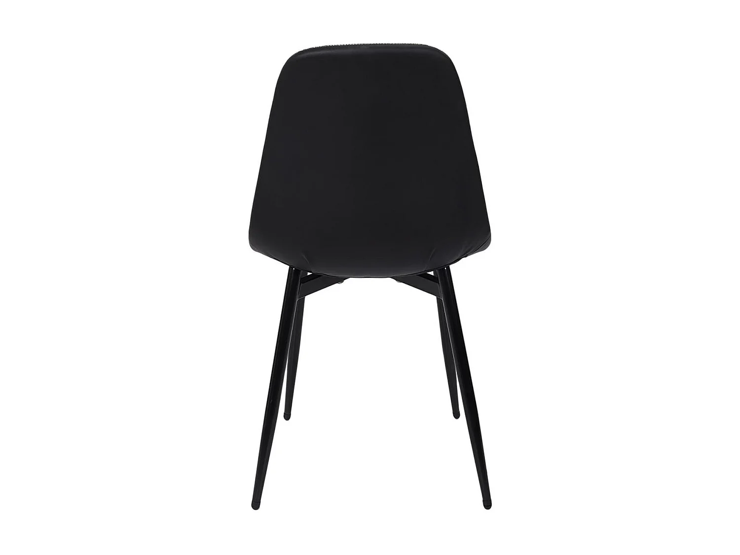 PIAGA - Lot de 6 Chaises Tissu Noir et Gris Chiné