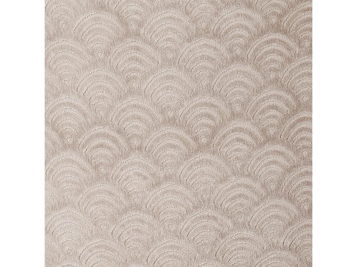 HOLLA - Lot de 2 Chaises Taupe Motif Ecailles Piétement Gold