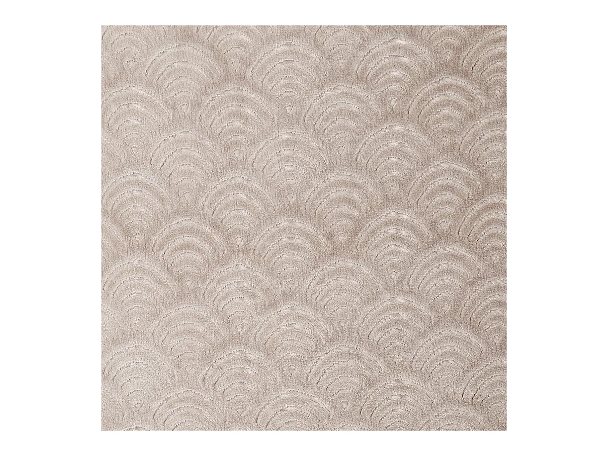 HOLLA - Lot de 6 Chaises Taupe Motif Ecailles Piétement Gold