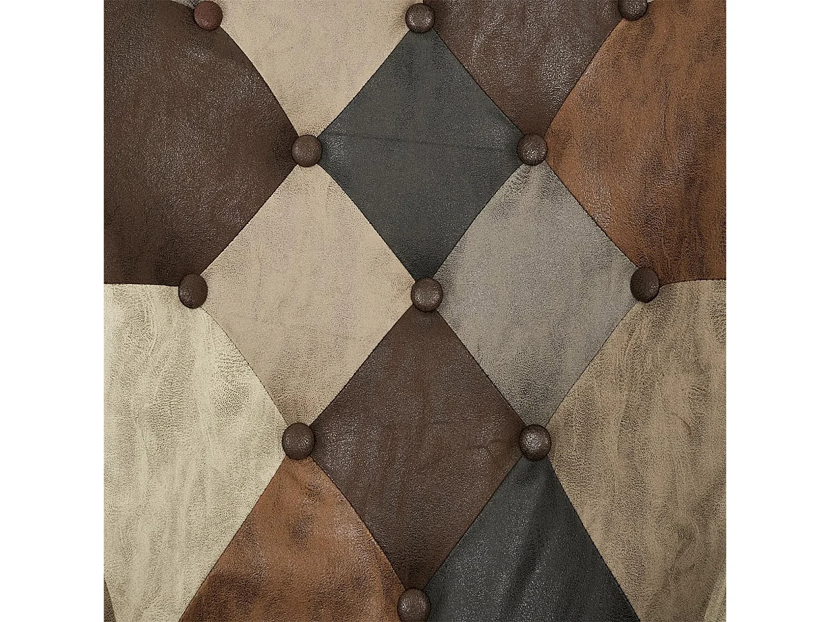 MELO - Fauteuil Patchwork Motifs Nuances de Marron